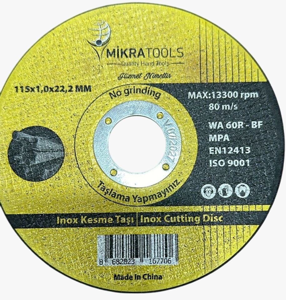 Mikratools İnox Kesici 115x1.0x22.2mm