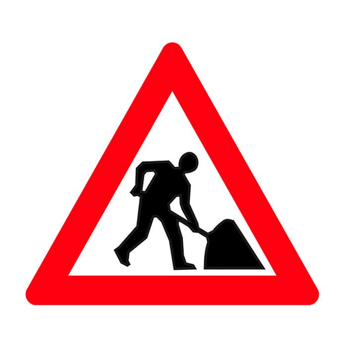 Mfk Yolda Çalışma Var Uyarı Levhası 35x43 cm