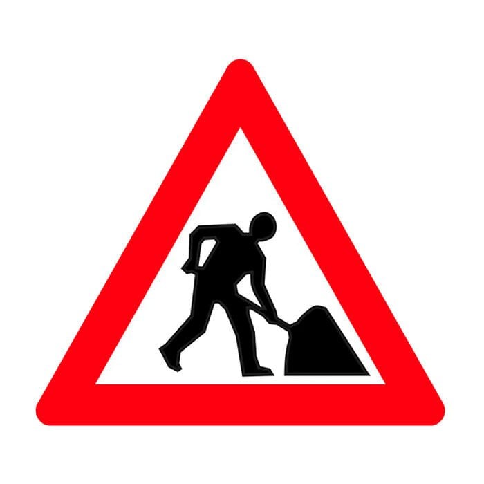 Mfk Yolda Çalışma Var Uyarı Levhası 35x43 cm