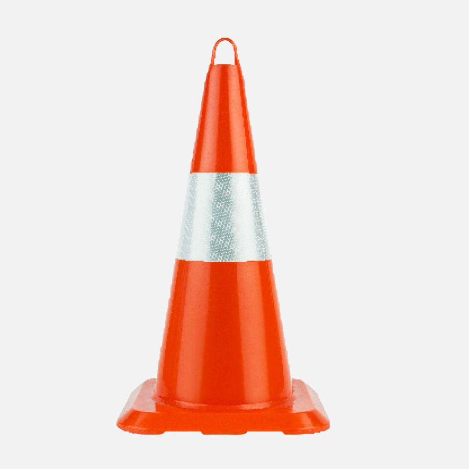 Trafik Konisi 50cm Ekonomik Tek Reflektör