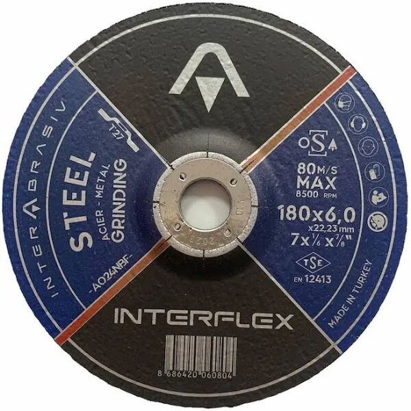 İNTERFLEX Metal Taşlama Taşı 180x6.00