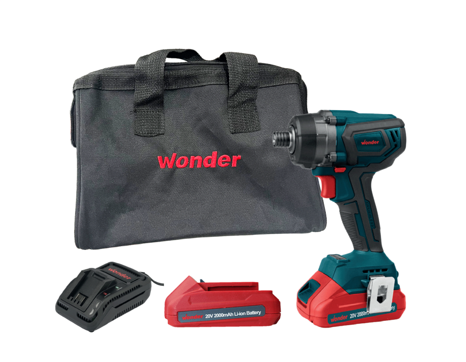 Wonder JDWKV200 20V 2.0Ah Li-ion Çift Akülü Kömürsüz Vidalama 200Nm SB19