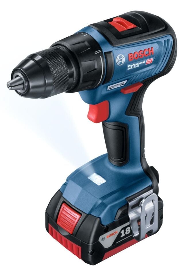 Bosch GSR 18V-50 Çift Akülü 2 Ah Vidalama Makinesi