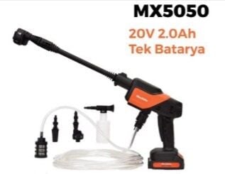 Max Extra MX5050 30 Bar  Akülü Basınçlı Yıkama Tabancası 20V 2.0Ah