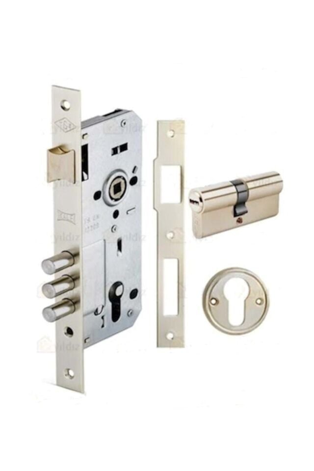 Kale 2000 Silindirli Bilyalı Rulmanlı Kilit 45mm Nikel (3milli)