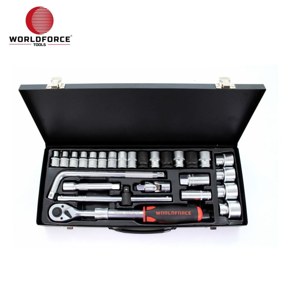 WorldForce 11350 1/2'' Uzatmalı Lokma Takımı 26 Parça