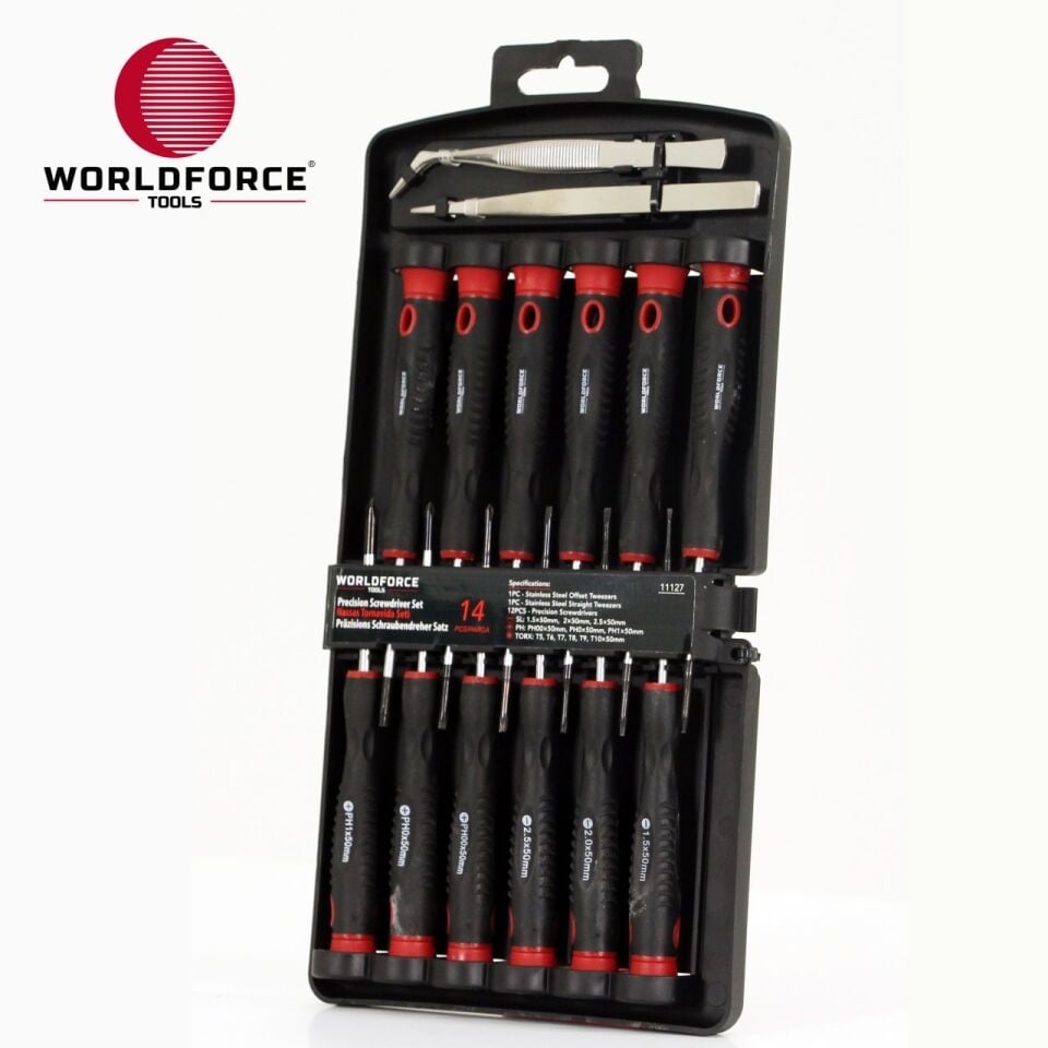 WorldForce 11127 Hassas Tornavida Seti 14 Parça