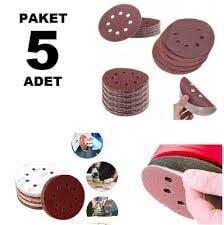 Delikli Zımpara 125mm 80 kum Ahşap/Otomotiv (5'li Paket)