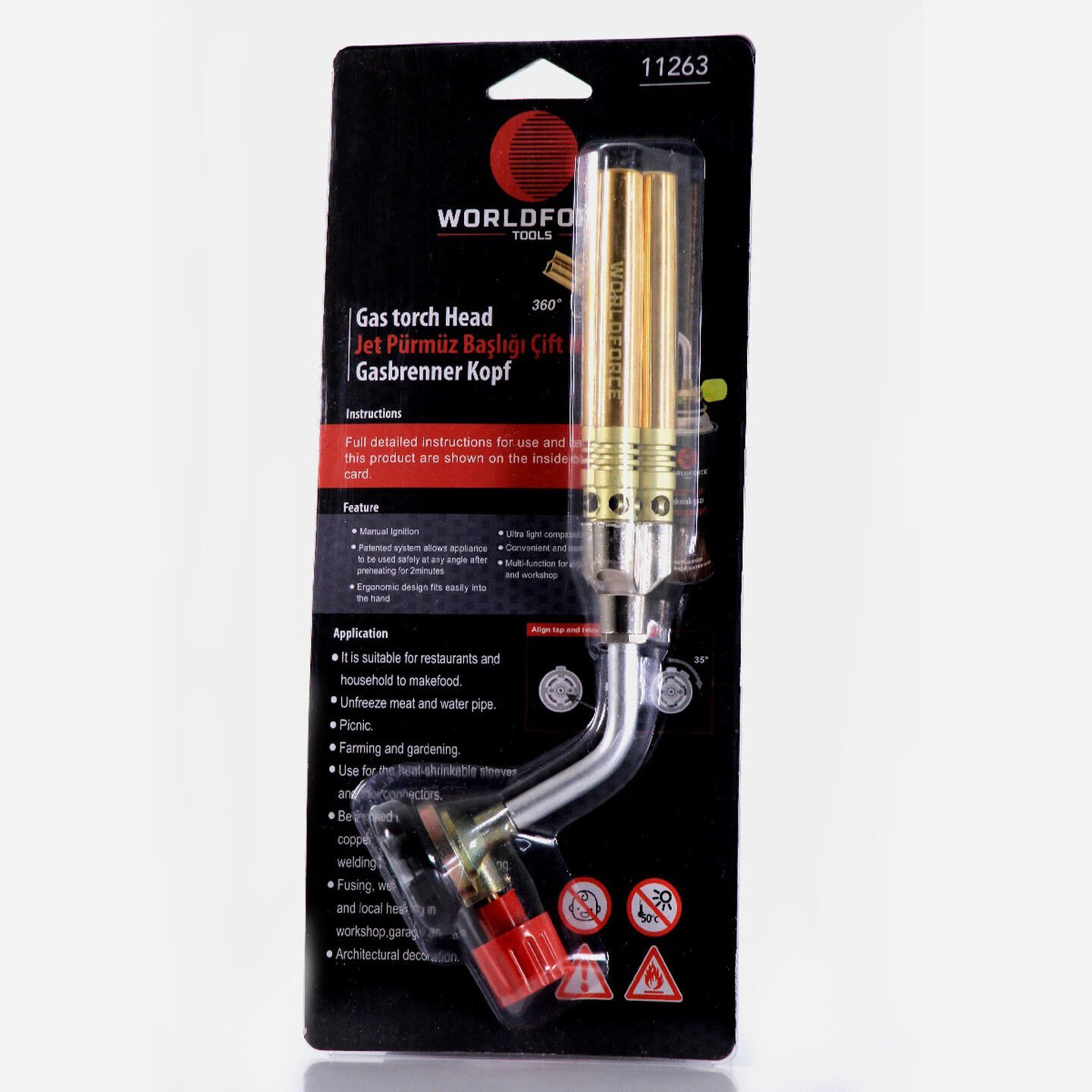 Worldforce 11263 Jet Pürmüz Başlığı Çift Nozullu