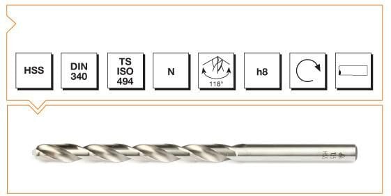 MTE Metal Matkap Ucu Uzun 12,0mm Hss Din 340
