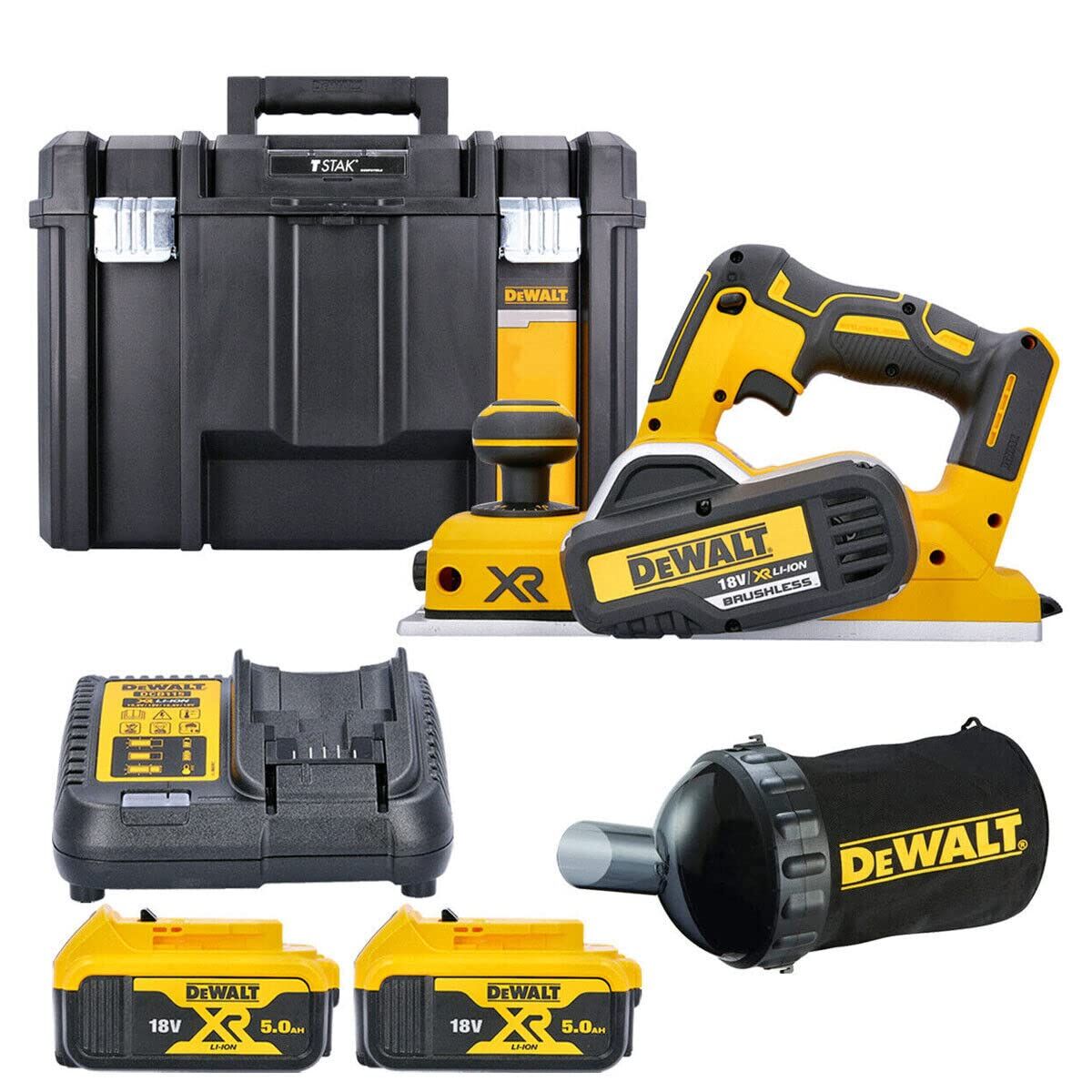Dewalt DCP580P2 Kömürsüz Planya Motoru Lion 18 Watt 5Ah