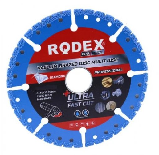 Rodex Vakum Kaynaklı Multi Elmas Kesmi Diski 115mm