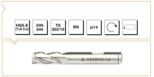 MTE Parmak Freze M 20  Kısa Din 844