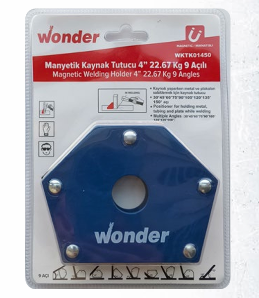 Wonder Manyetik Kaynak Tutucu 4'' 22,67 Kg  9 Açılı