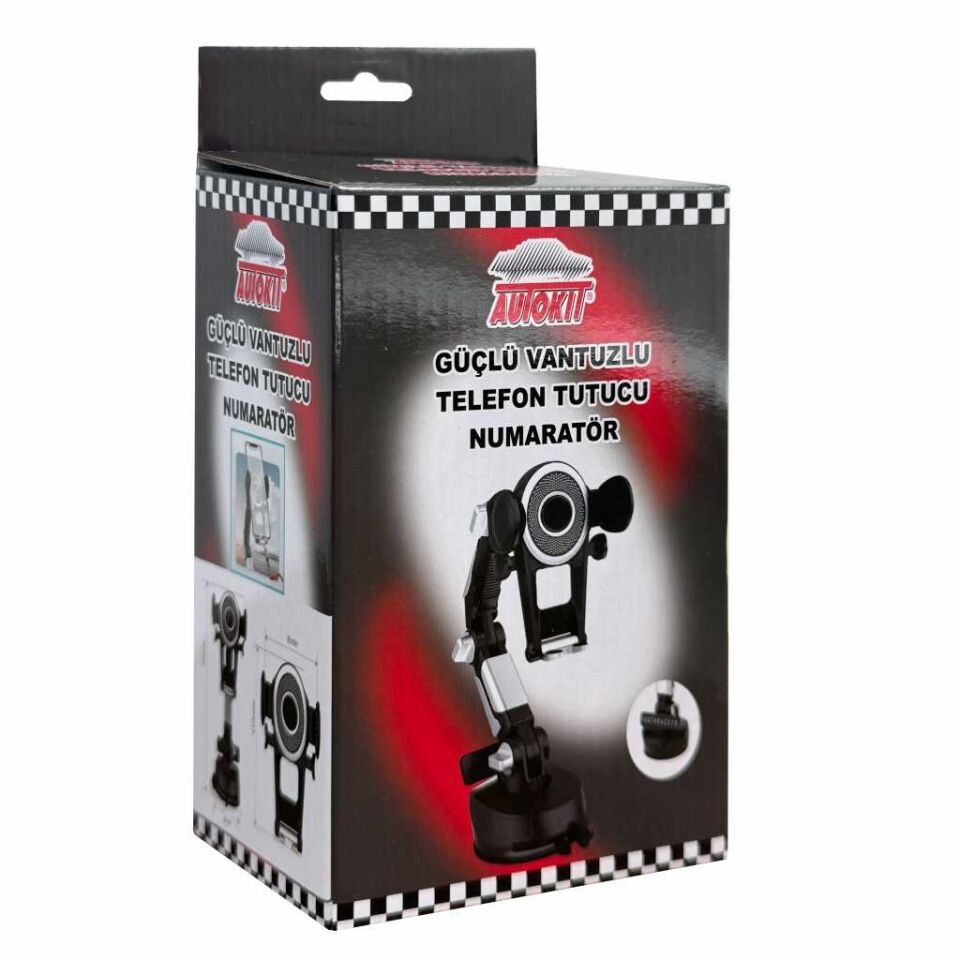 Autokit Araç İçi Güçlü Vantuzlu Telefon Tutucu Numaratör FA1-959