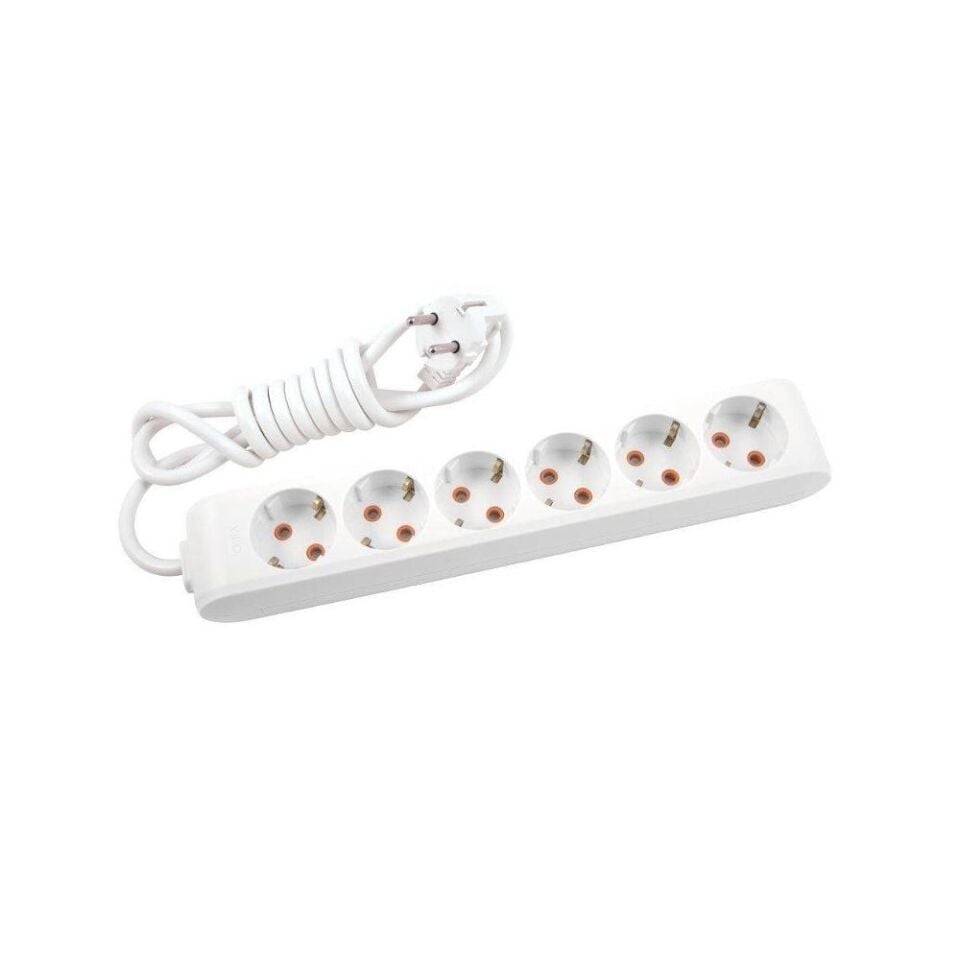 Viko Altılı Topraklı Priz 5mt (Çocuk Korumalı)