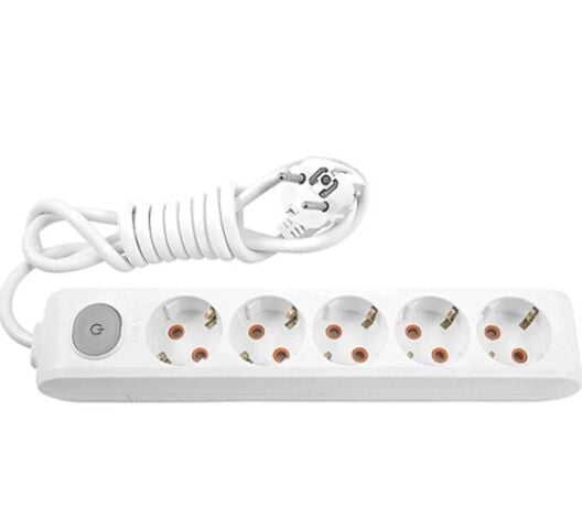 Viko Beşli Topraklı Priz Anahtarlı 5mt (Çocuk Korumalı)