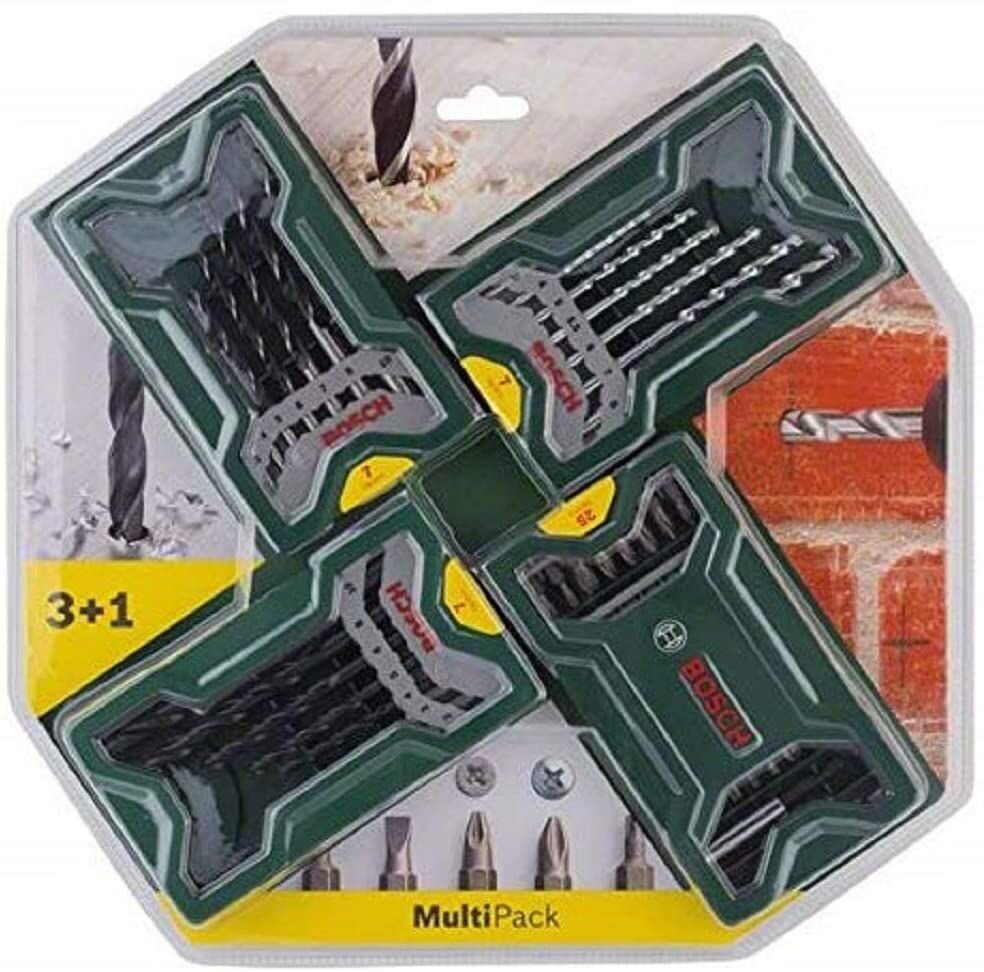 Bosch X-Line Mini Ahşap, Beton, Metal, Vidalama Uçlu 3+1 Set
