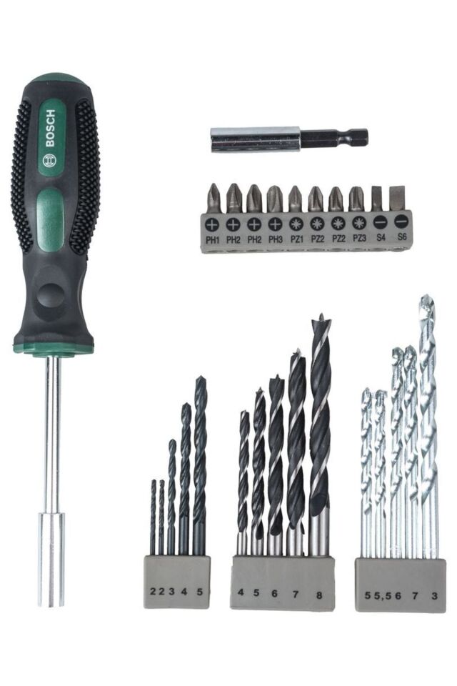 Bosch Tornavidalı Vidalama ve Matkap Ucu Seti (27 Parça)