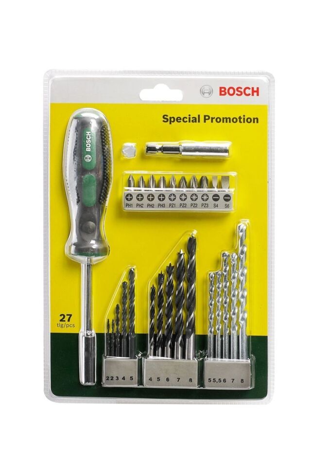 Bosch Tornavidalı Vidalama ve Matkap Ucu Seti (27 Parça)