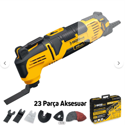 Sgs Çok Amaçlı Titreşimli Kesici 310 W + 23 Parça Aksesuar