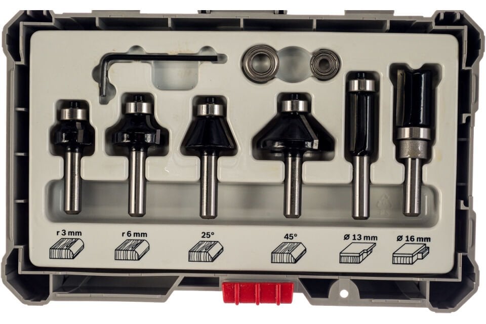 Bosch Freze Seti Karışık 8mm (6 Parça)