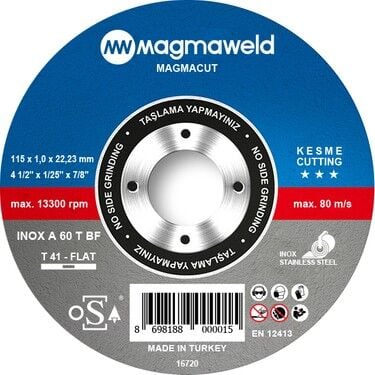 Magmaweld Kesme Taşı İnox 115x1.0x22mm