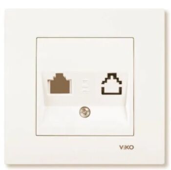 Viko Numeris Telefon Prizi Krem Çerçevesiz