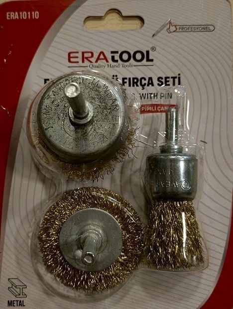 İthal 3’lü Çelik Tel Fırça Seti