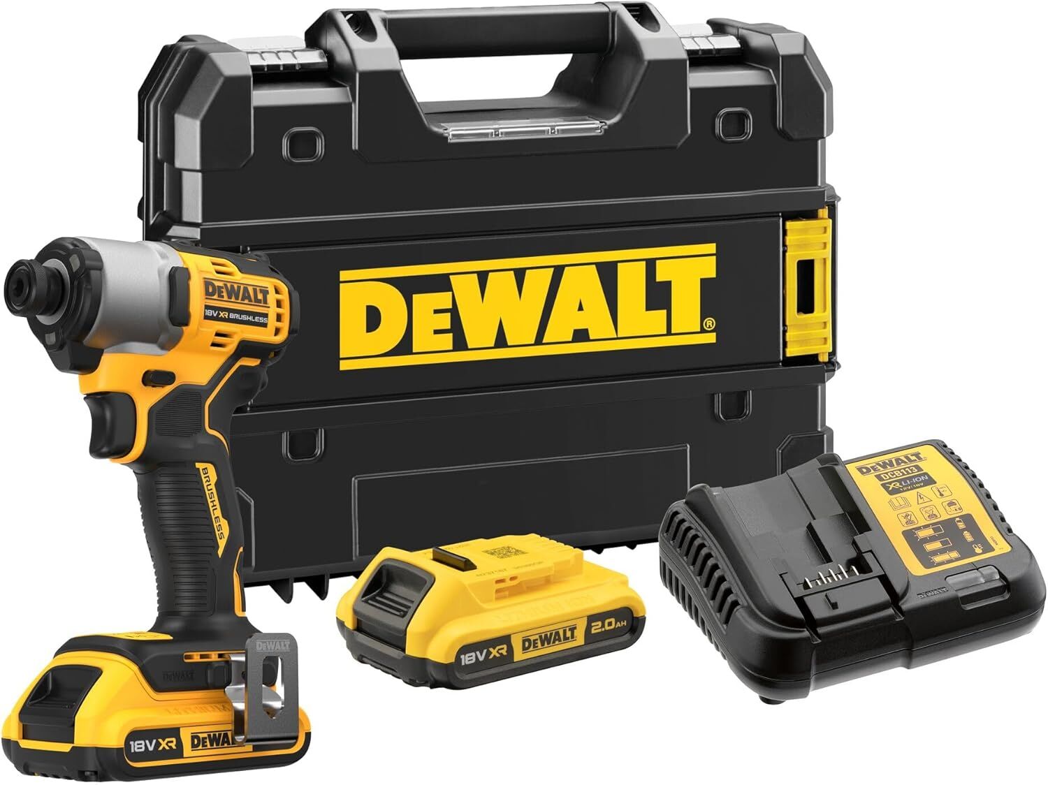 Dewalt DCF840D2T-QW Kompakt Kömürsüz Darbeli Tornavida 18V 2,0 Ah 192 Nm