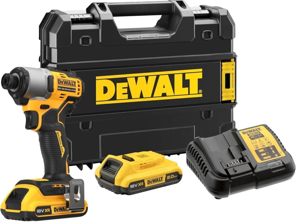 Dewalt DCF840D2T-QW Kompakt Kömürsüz Darbeli Tornavida 18V 2,0 Ah 192 Nm
