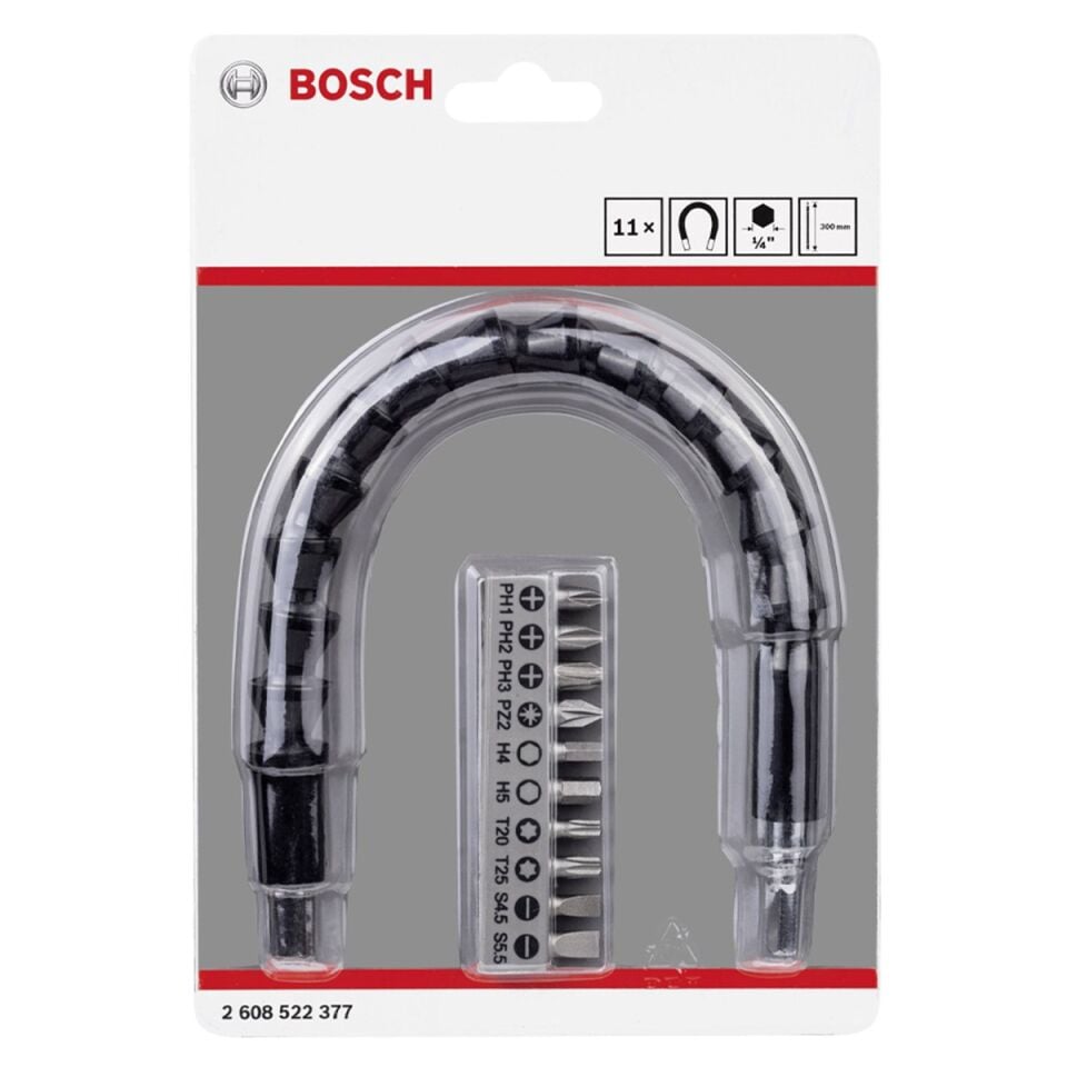 Bosch Vidalama Ucu Seti Plastik Uzatma Adaptörü 30cm (11 Parça)
