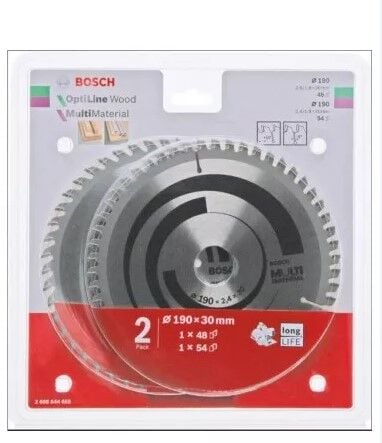 Bosch Opw/Mltmtrl Daire Testere 190x30mm 48/54 Diş 2'li Set
