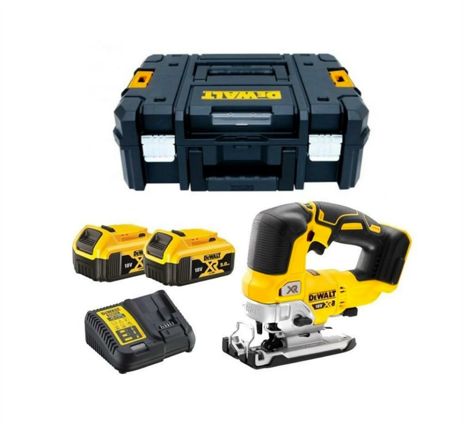 Dewalt DCS334P2 Kömürsüz Çift Akülü Dekupaj Testere Makinesi 18V 5.0 Ah