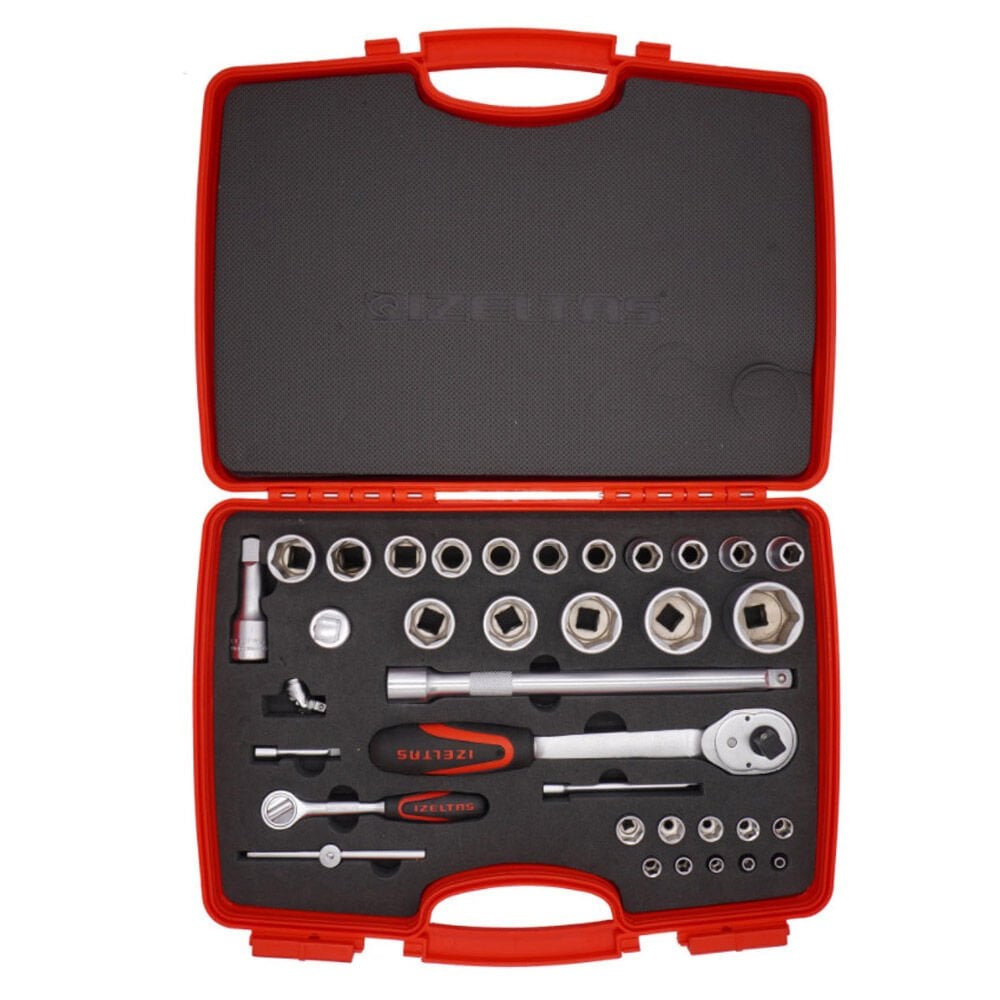 İzeltaş Altı Köşe Lokma Anahtar Takımı 1/4''-1/2''( 35 Parça )