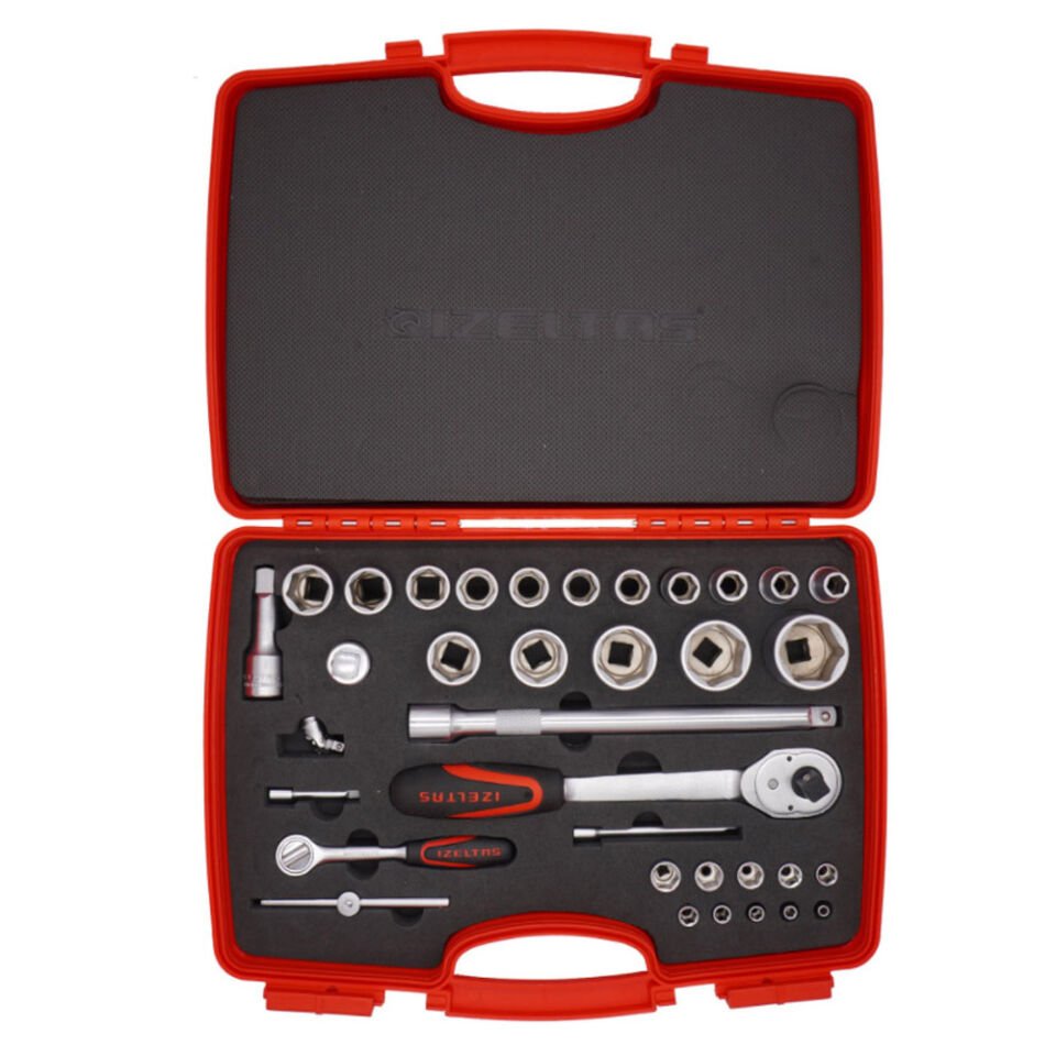 İzeltaş Altı Köşe Lokma Anahtar Takımı 1/4''-1/2''( 35 Parça )