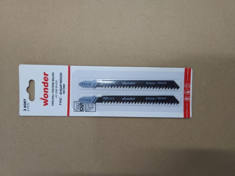 Wonder T111C Dekupaj Testere Ahşap 100mm ( 2 li Blister )