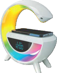 Helios Kablosuz Şarj+Bluetooth Hoparlör Özellikli  Rgb Masa Lambası