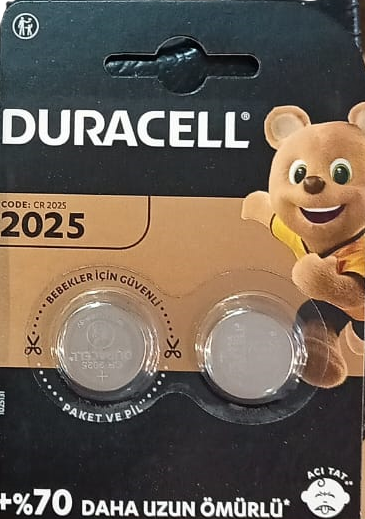 Duracell CR2025 3V Lityum Pil 2'li