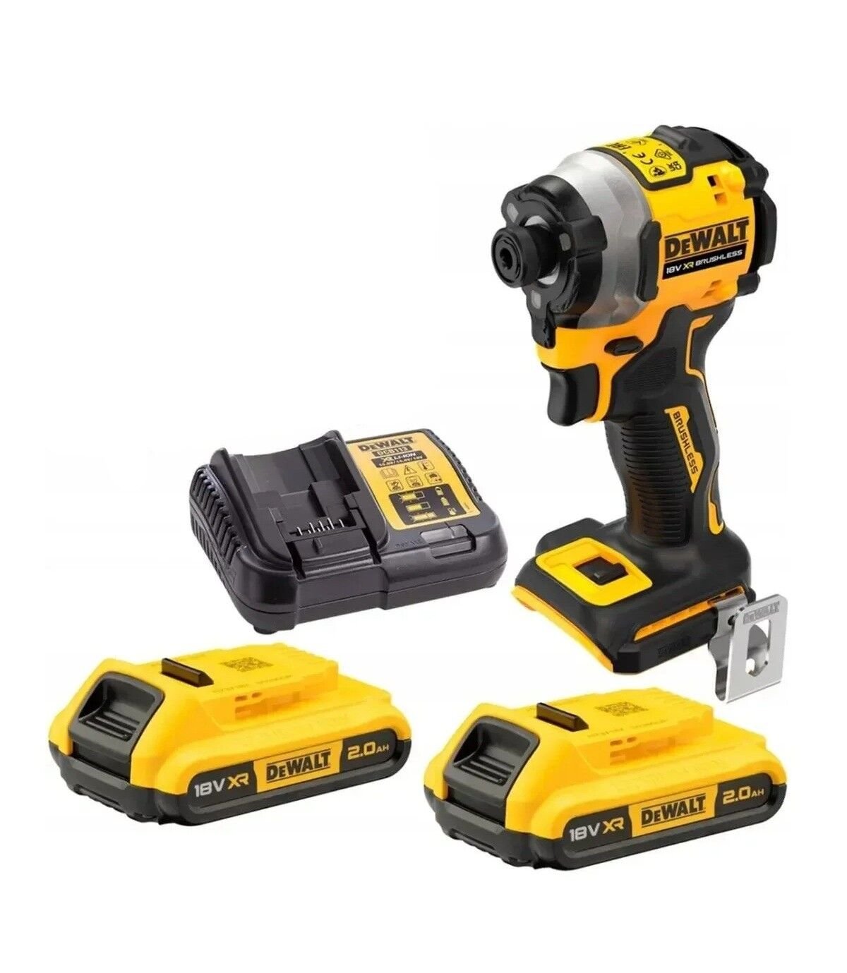 Dewalt DCF850D2 Kömürsüz Darbeli Tornavida 18V 2,0Ah 205Nm (Karton Kutu Manuel Toplama Set)