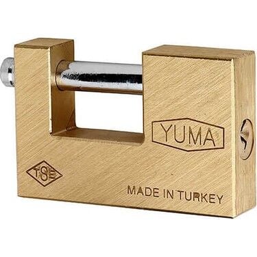 Yuma Pirinç Yassı Kayar Milli Asma Kilit 70mm