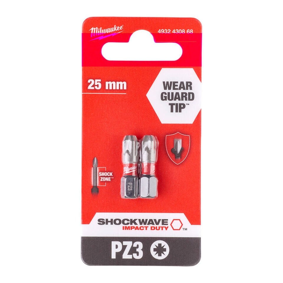 Milwaukee T4932430868 Bits Uç Pz3x25 Mm 2Lİ Impact