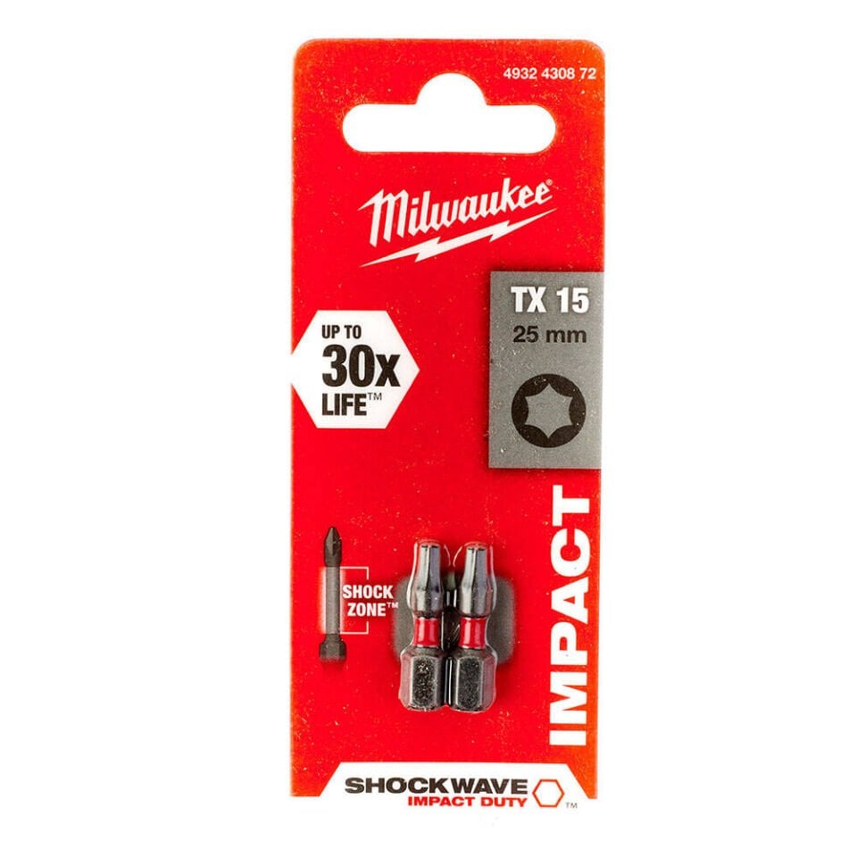 Milwaukee T4932430872 Bits Uç Tx15 25 Mm 2Lİ Shockwave