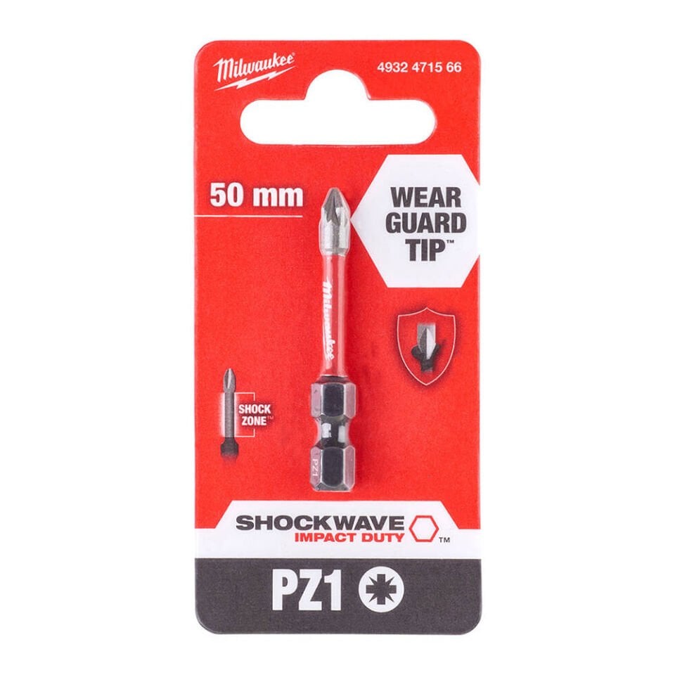 Milwaukee T4932471566 Bits Uç Pz1x50 Mm 1Lİ Shockwave