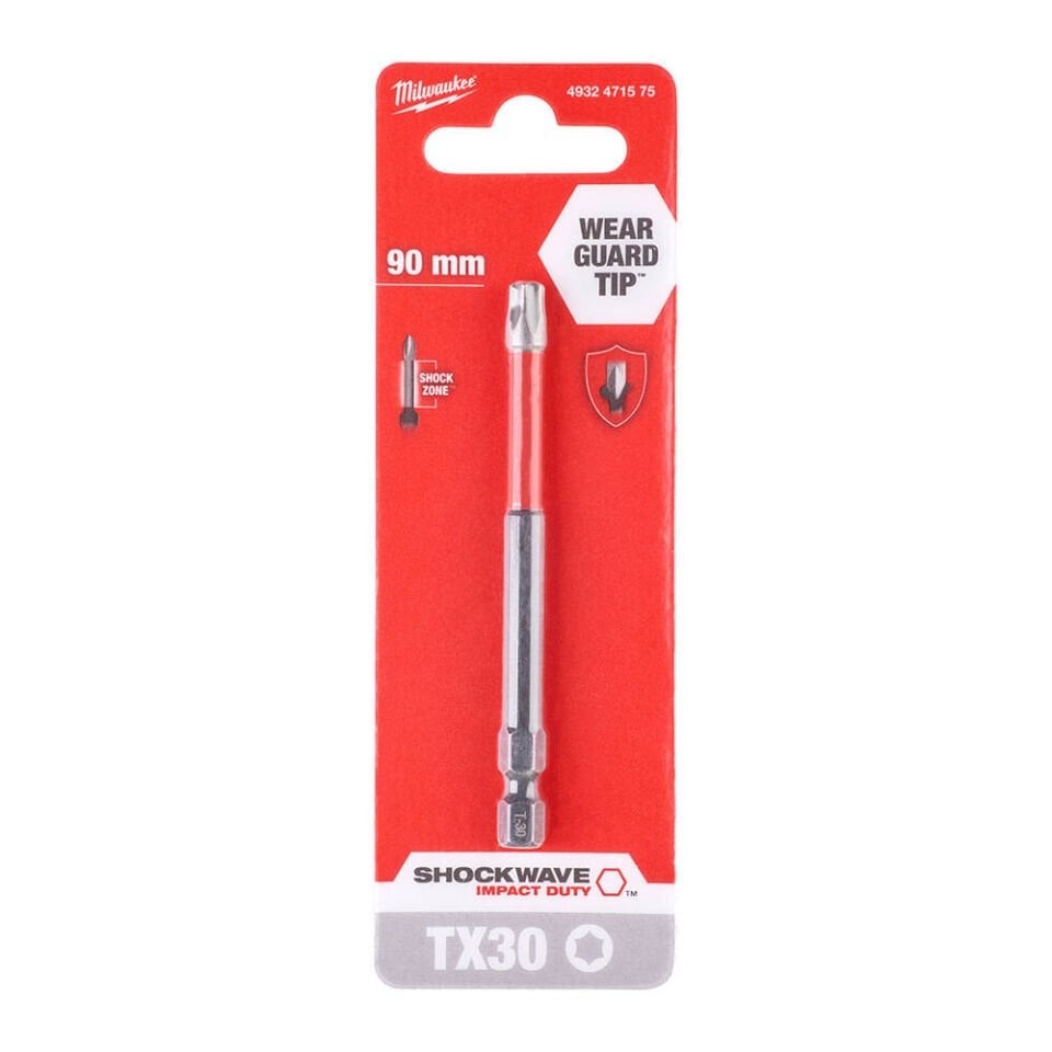Milwaukee T4932471575 Bits Uç Tx30 90 Mm 1Lİ Shockwave