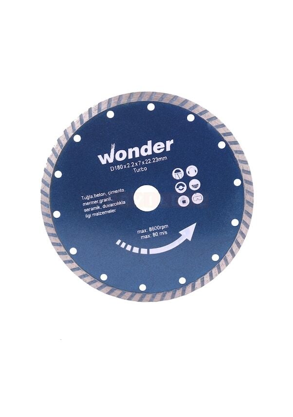 Wonder Flanşlı Elmas Testere Turbo 180mm