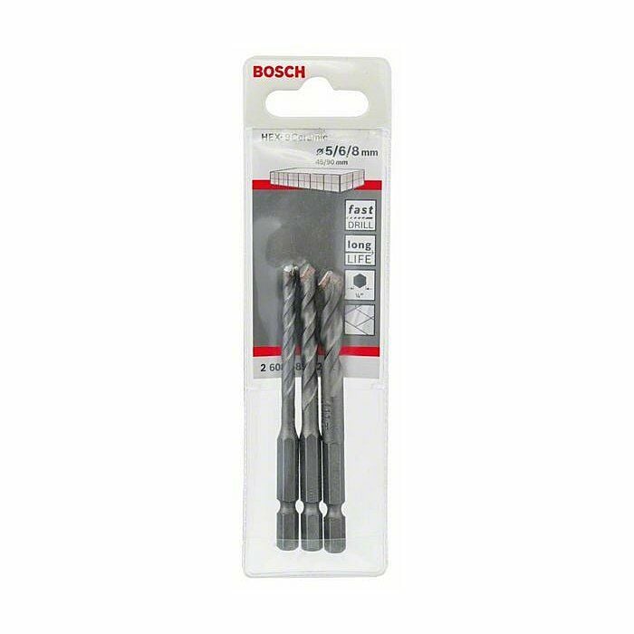 Bosch Hex-9 Seramik Matkap Ucu Seti (3 Parça)