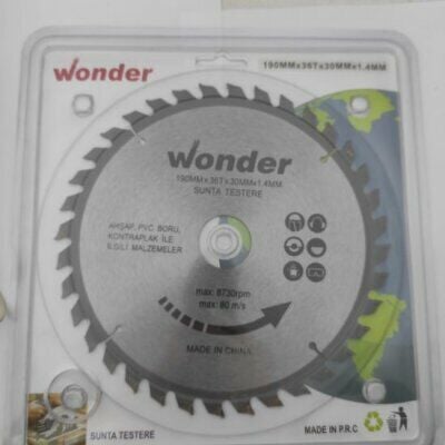 WONDER Daire Testeresi Ahşap 190x30.0 24 Diş