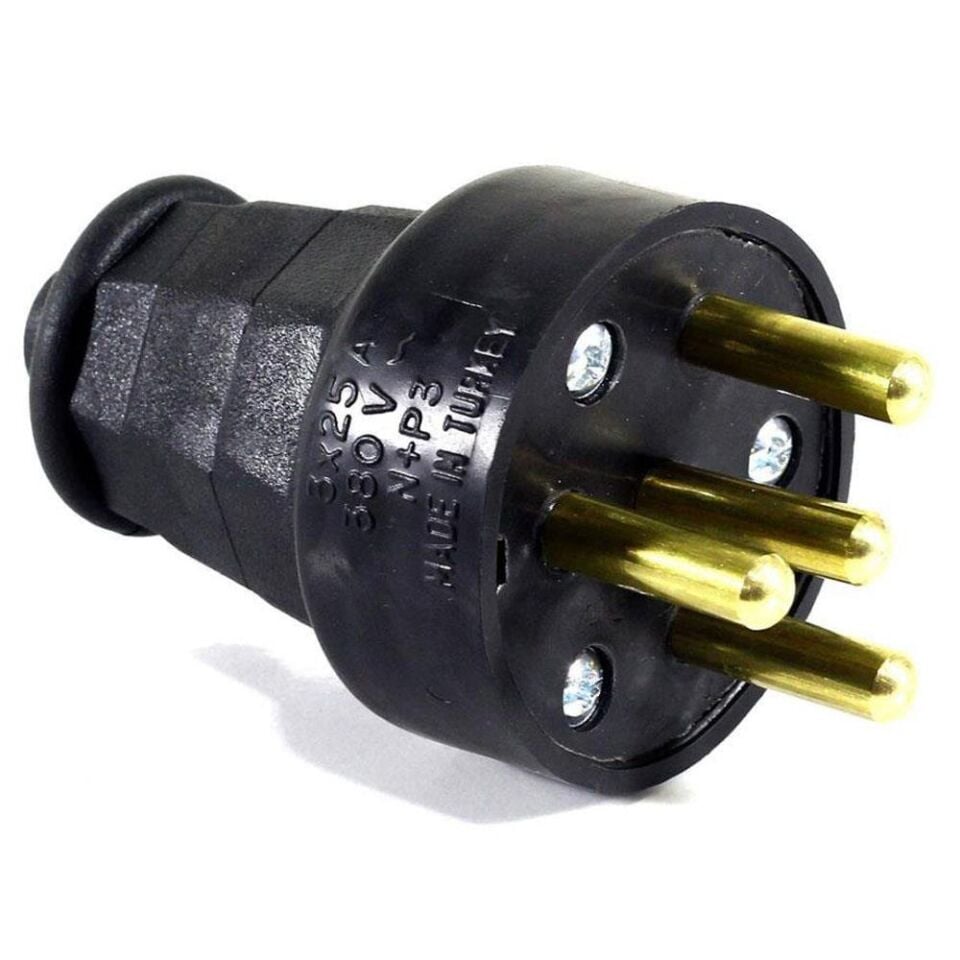 Bylion Kauçuk Trifaze Erkek Fiş