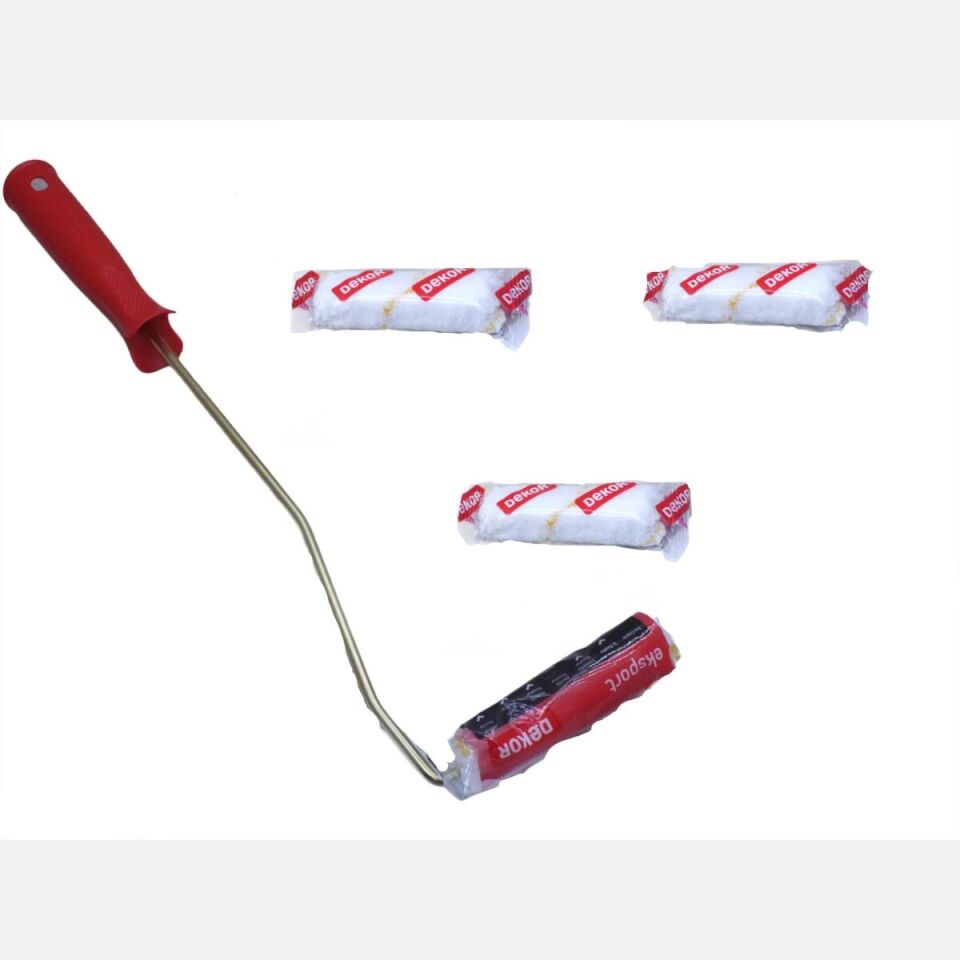 Dekor Export Parmak Rulo 10cm 3'lü Yedek Set